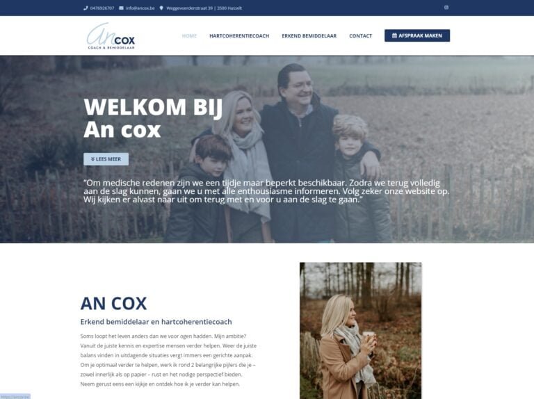 An Cox homepage