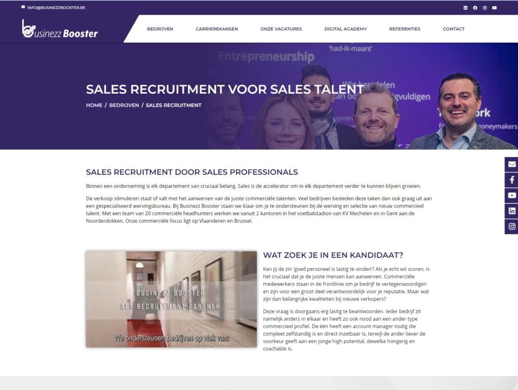 Businezz Booster Sales Recruitment